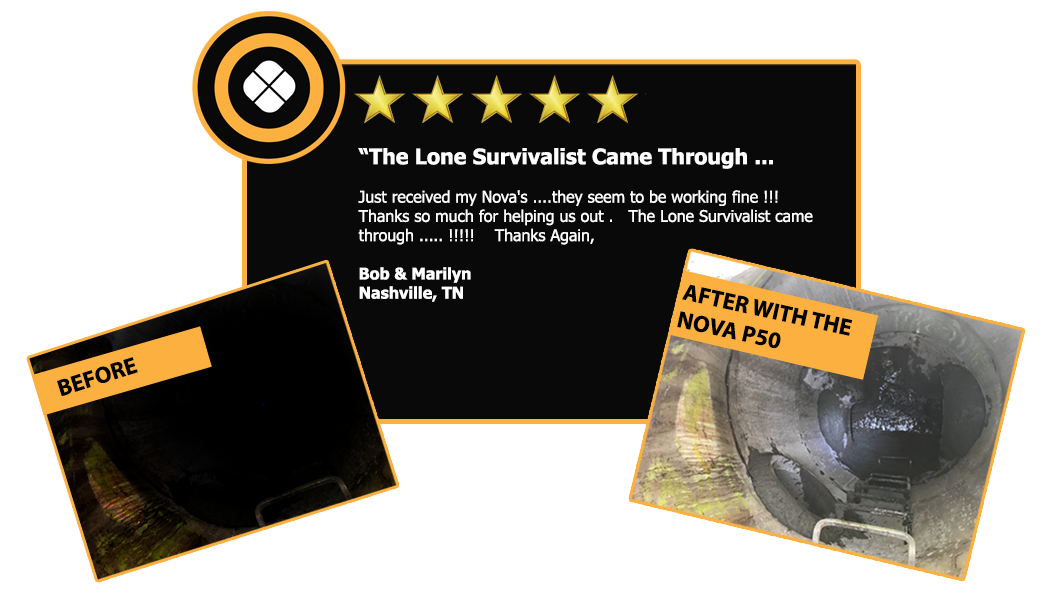 NOVA Knife P50 High Intensity Survival Flashlight Lone Survivalist